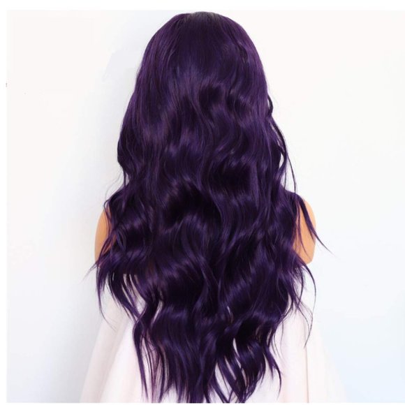 Violet Dark Purple Lace Front Synthetic Wig main image 4